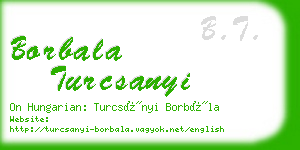 borbala turcsanyi business card